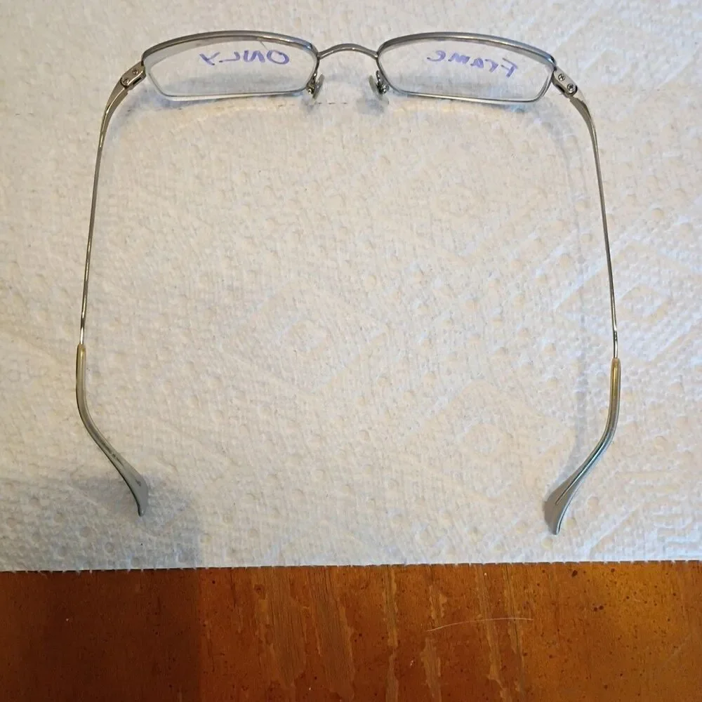 Ray Ban RB8611 1000 Silver Metal Rectangle Eyeglasses Frame Only 54-18 145